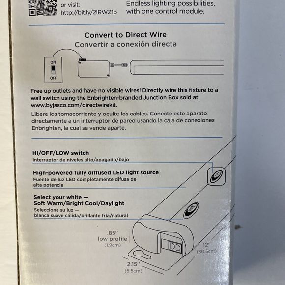 Enbrighten 12" LED Light 3 Settings 413 Lumens Dimmable Linkable 38938 Plug-in - Picture 8 of 12